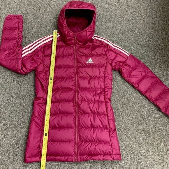 Adidas women's Essentials Light  Down Hooded Parka - Picture 11 of 16